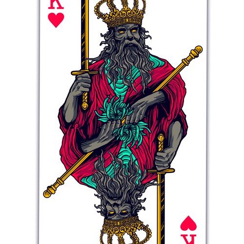We want your artistic take on the King of Hearts playing card Design by Dope Hope