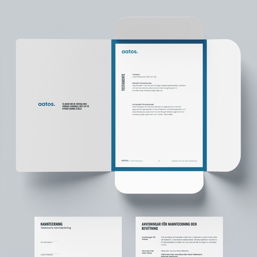 Stationaries for legal docs! (A4 Envelope, Folder, A4 Document) Design by binggo™