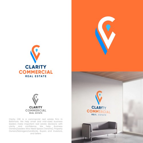 Logo + Brand Guide for Clarity Commercial Real Estate Design by Dadisigner