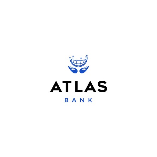 Logo for Atlas Online Bank. Design by Yantoagri