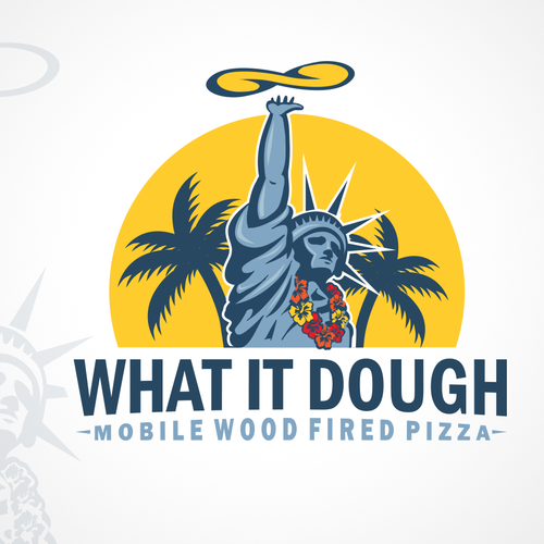 Hawaiian Wood Fired Pizza Logo Diseño de 2MDesigns