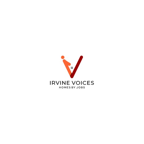 Irvine Voices - Homes for Jobs Logo Design by ian21