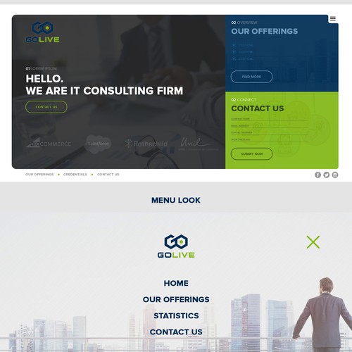 Proposta di design per un contest della categoria Design di sito web realizzata da Design Monsters
