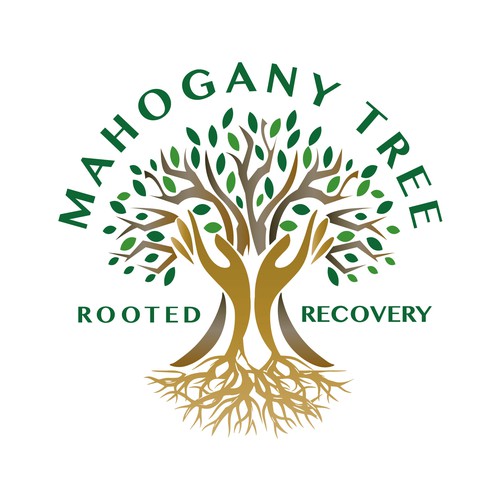 Mahogany Tree, Rooted Recovery.  Grow into new life! Design by TaSereda