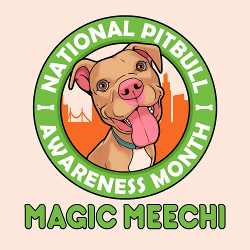 Magic Meechi - National Pitbull Awareness Month Design by Athew_Yana