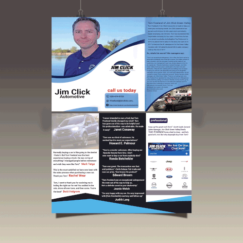 Car Salesman Self promo brochure Brochure contest