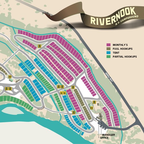 Rivernook Campground Map | Other art or illustration contest