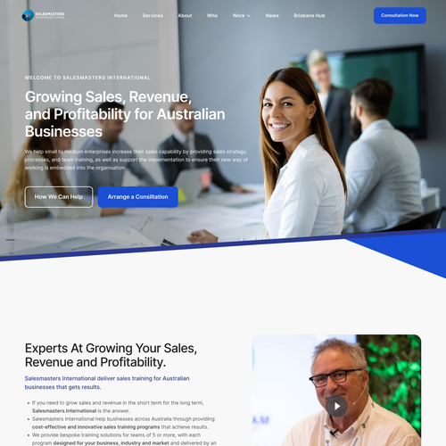 Create an engaging website for a world leading sales consulting company Design réalisé par Degie Tatanusa