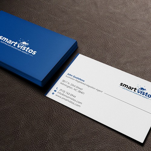 We need a great and creative business card for an Australian Migration Agency. Diseño de ivan!