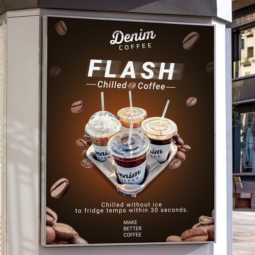 Design a poster to help us introduce flash chilled coffee! Design by Creativity symbol