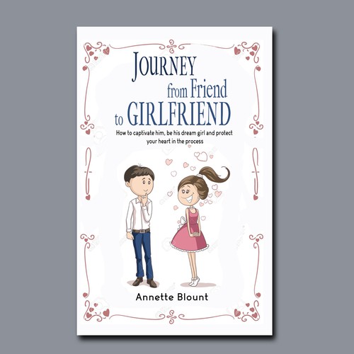 Design a book cover that is fun and playful to help single women experience love beyond friendship Design by L.Mai Designs