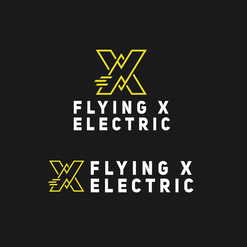 Flying X Electric Logo Design by Inktrovert_Dilla