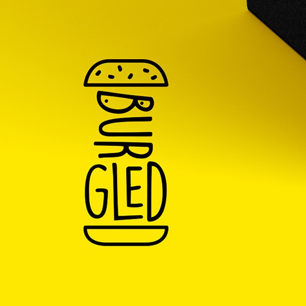 Logo for a box of burger BBQ for picnics. 