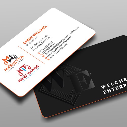 Powerful business card for large towing enterprise Design by prosenjit_P
