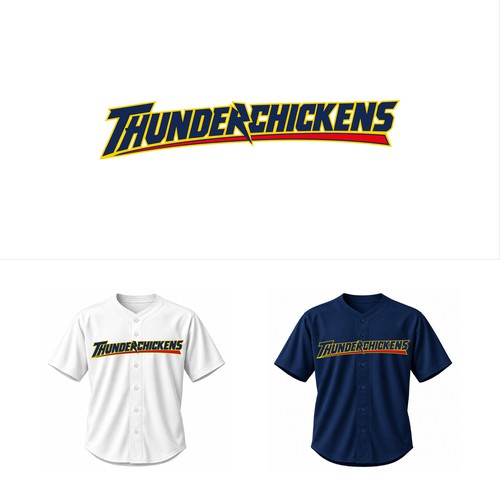 "Create a Custom Baseball Wordmark for the Thunderchickens" winning Card or invitation