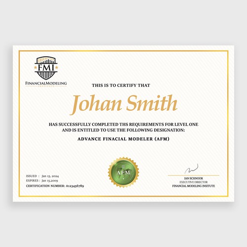 Looking for Custom Professional Certificate Design Design by COMGUYZ