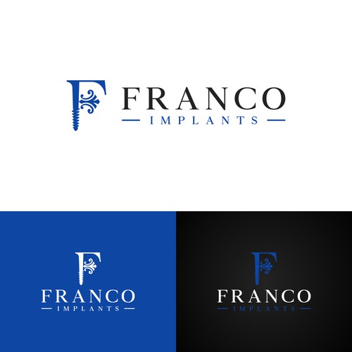 Luxury Dental Implant Logo Brand for World-Class Implant Surgeon appeal Patients and Other Doctors Design by yourbay