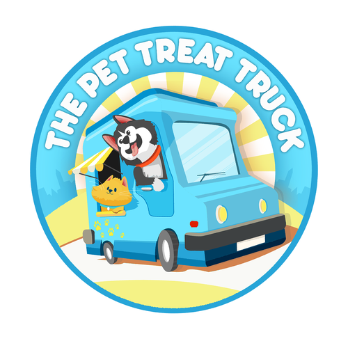 Design a cute/cartoon logo for our dog food truck! Design by m.savanovic