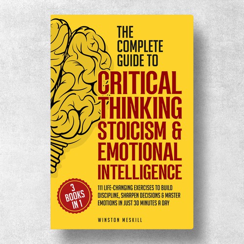 Book cover The Complete Guide to Critical Thinking, Stoicism & Emotional Intelligence 3 in 1 bundle Design by Y&B