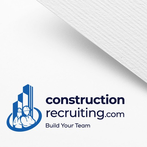 constructionrecruiting.com logo to appeal to construction companies who need to find great talent Design by Mr.CreativeLogo