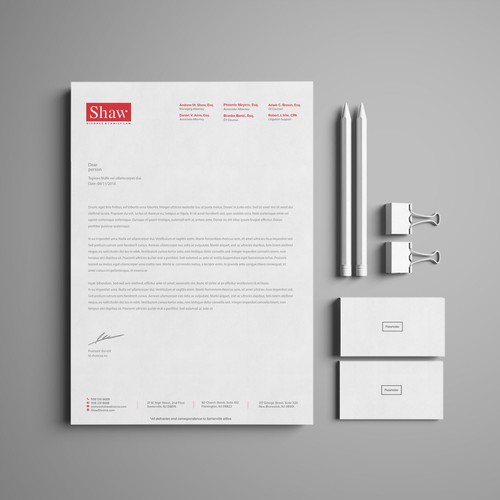 Letterhead for Divorce & Family Law Firm; Modern, Minimalist, Conservative Design Design by Felix SH