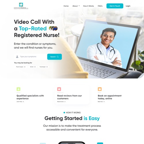 Landing page design contest entry by sokolskiyDesign