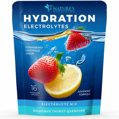 Refreshing Hydration Electrolytes Design Needed for Nature's Nutrition Design by GenScythe