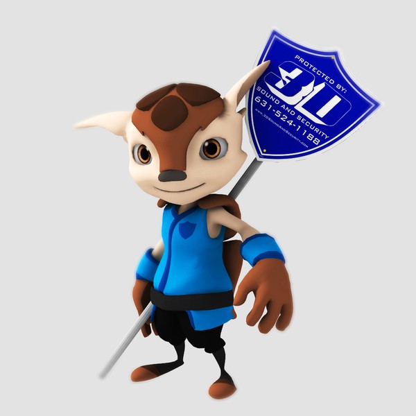 Sound and Security Armadillo Mascot