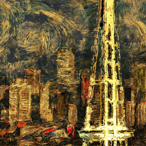 City Scape Van Gogh Style Design by duskpro79