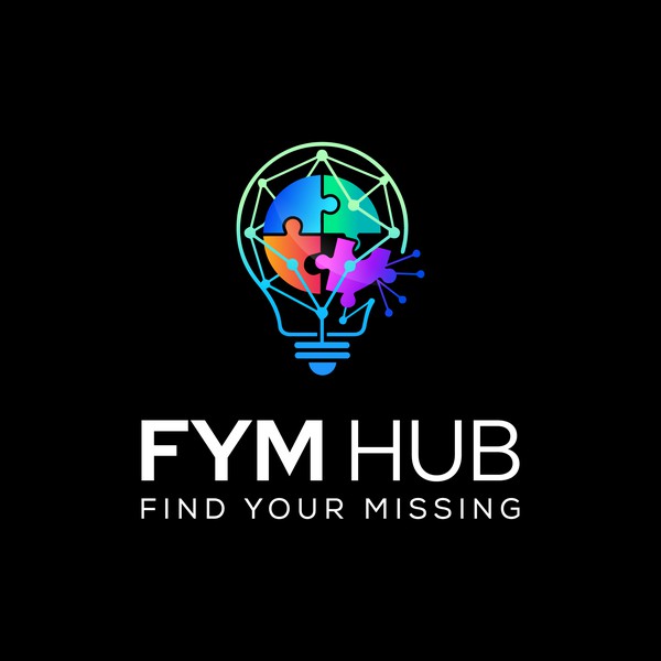 Design by designXd_pro titled "FYM Hub Logo Design – Interconnected Puzzle & Innovation Concept"