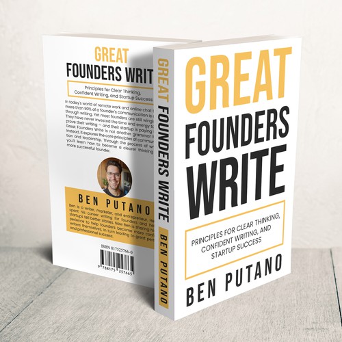 Design the cover of a writing book for entrepreneurs Design by Zahari Studio
