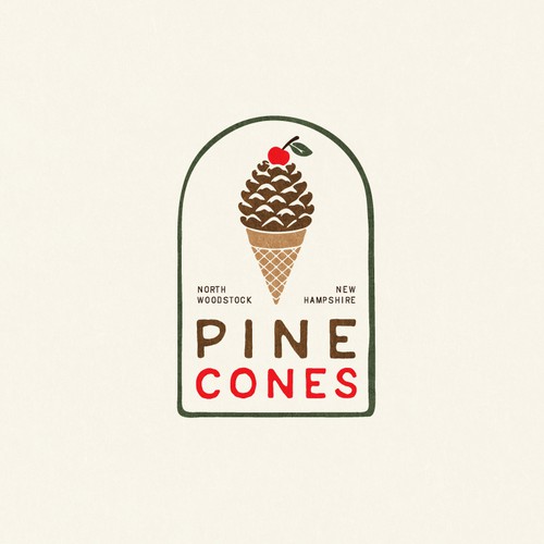 "Pine Cones Ice Cream Company" winning Postcard, flyer or print