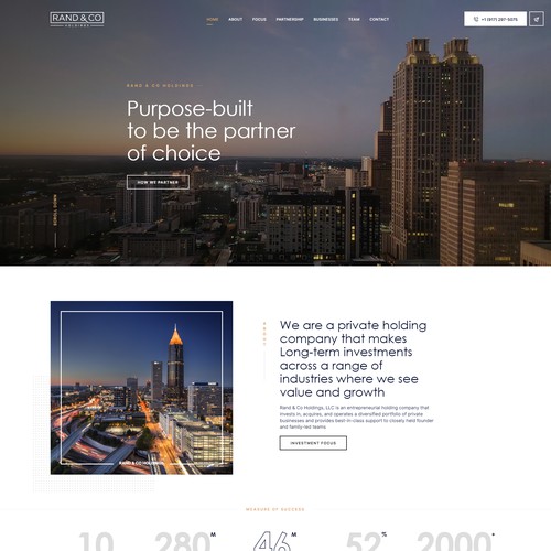 Private Equity Homepage Visual Design Design by morpaux