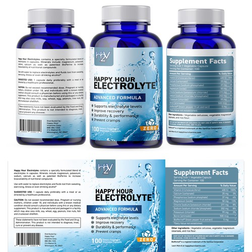 Electrolyte supplement label Design by CUPEDIUM