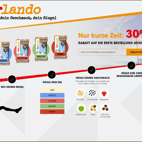 Landing page design contest entry by milanno