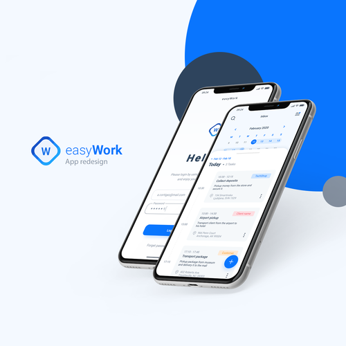 Clean and modern business app design Design by mavite