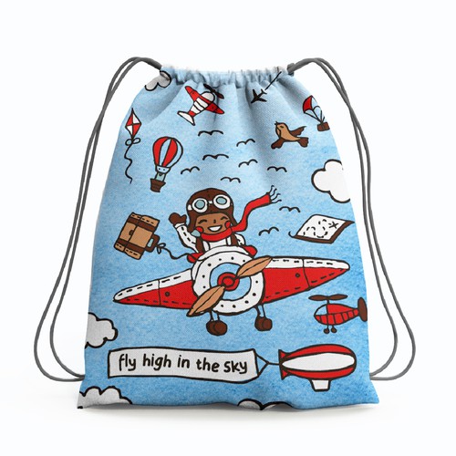 Drawstring Bag Designs for Boys Design by Ange!a