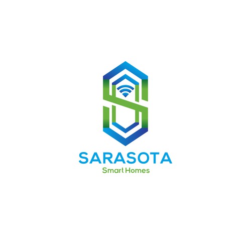 Diseño de Sarasota Smart Homes logo for our company that does technology innovations and installations de SawaxMen