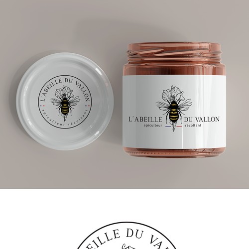 logo for passionate beekeeper Design by moon.design