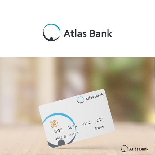 Logo for Atlas Online Bank. Design by NyantoSani