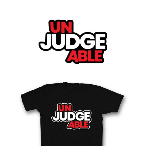 Simple t shirt design for media/ marketing for brand “Unjudgeable” Design by saka.aleksandar