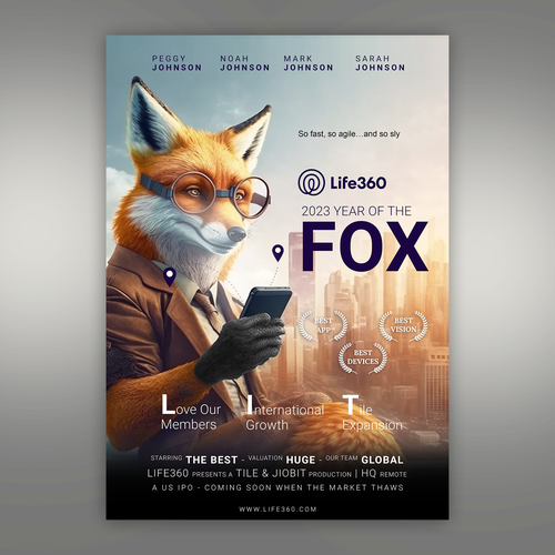 Life360 2023 Year of the Fox Poster Design by Vivid Project