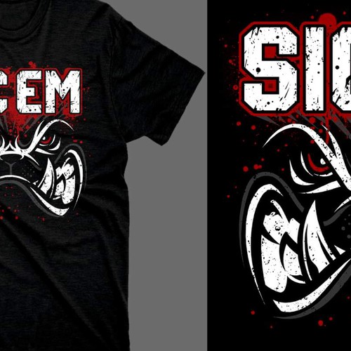 RABID DAWGS - SIC EM T-shirt Design by drawizart