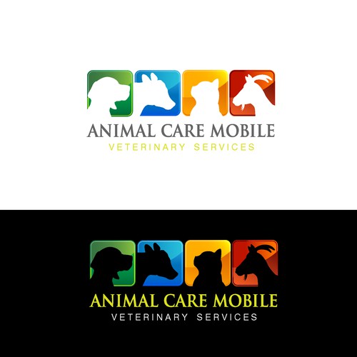 Mobile Veterinary Service Logo (variety of species) Design by pavkegalaksija