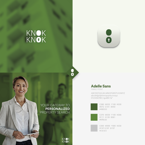 New Social Property Search App Logo NEEDED! Knok Knok Design by Eduardo, D2 Design