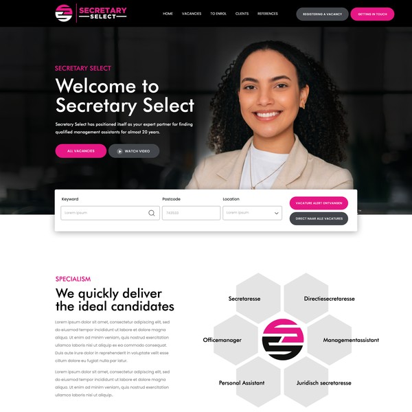4 STAR RATING LANDING PAGE DESIGN - SECRETARY SELECT