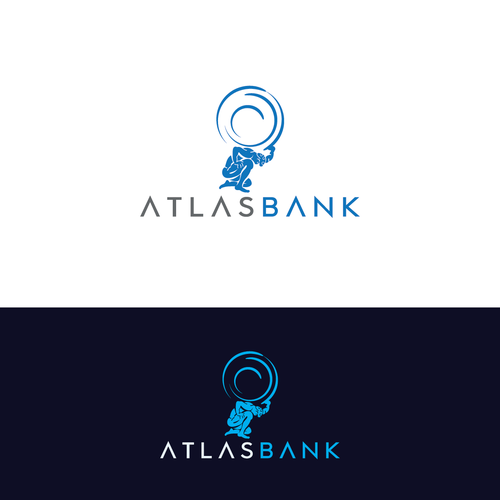Logo for Atlas Online Bank. Design by Amisodoros