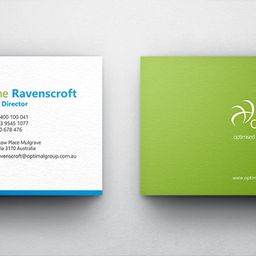 Create new business cards for Optimal Group Design réalisé par Infinite Design00