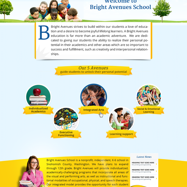 FUN & Exciting CUTTING EDGE school needs equally SPECTACULAR website