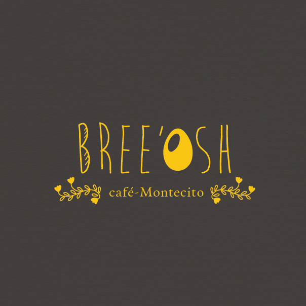 Coffee house logo with the title 'breeosh'